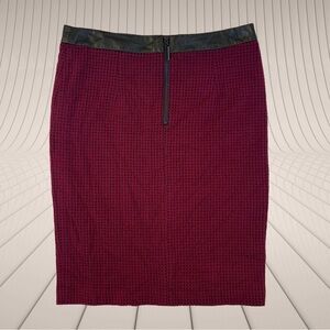 Nannette Lepore Burgundy Pencil Skirt